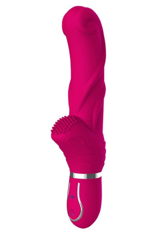 Ярко-розовый вибратор 10-SPEED PINK PERFECTION - 22 см.