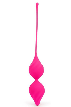 Ярко-розовые вагинальные шарики со смещенным центром тяжести