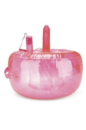 Розовая надувная подушка для секса в вибратором